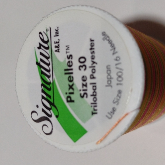 2/$20 Signature Pixelles Variegated Thread 500 YDS M22 Neon Multi Rare - Picture 3 of 5